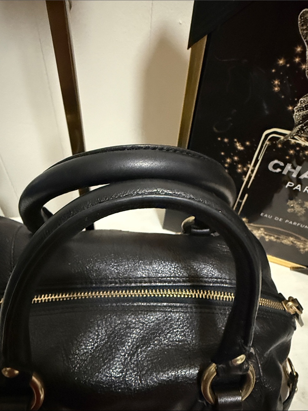 Coach Madison Sabrina Black Leather Satchel with Gold Hardware - Picture 6 of 15